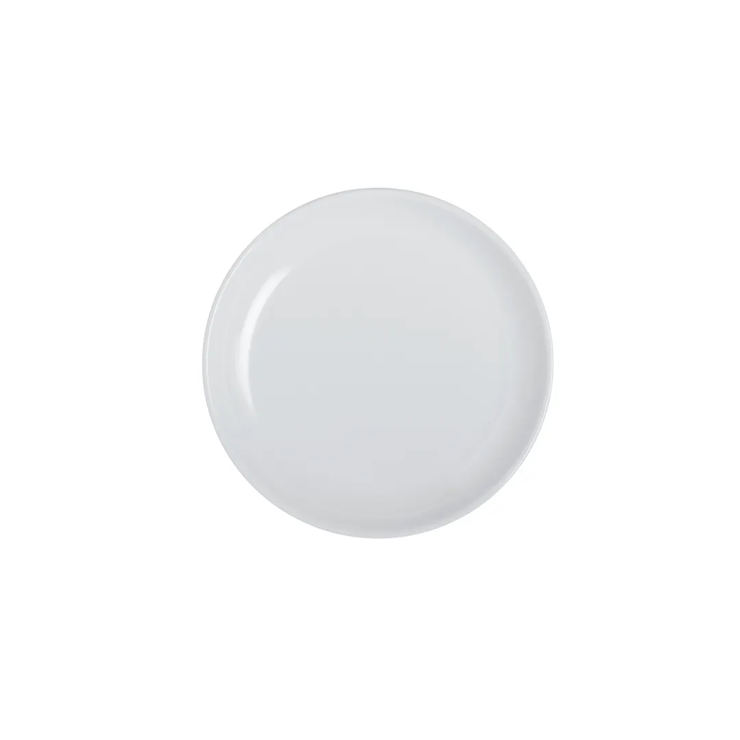 Steelite 7075MM317 Nordic Coupe Plate - 6.5" Round White Melamine Coupe, 6‑7" Diameter - 1 Dozen