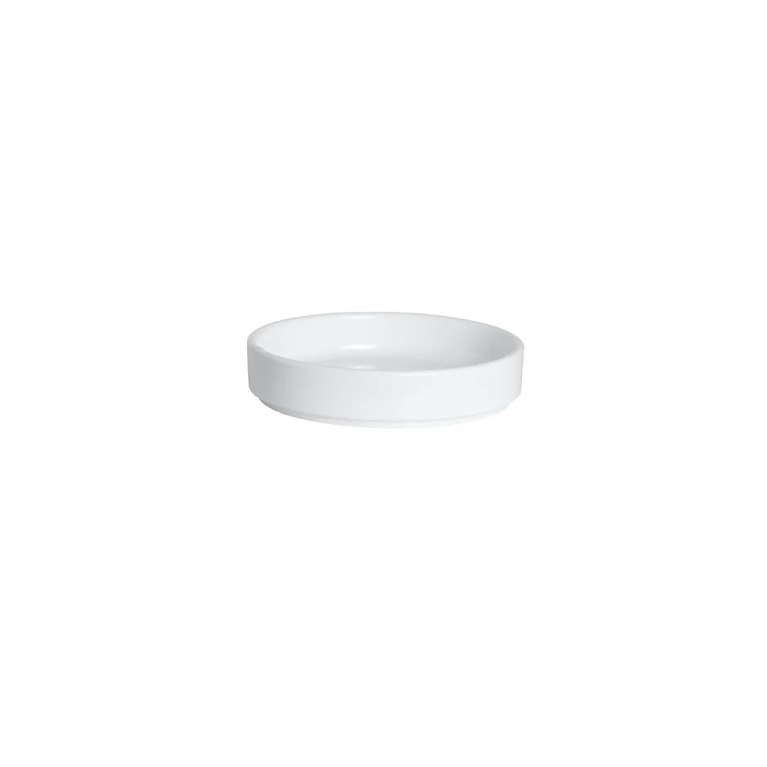 Steelite 7075MM324 Stacking Tray, 10.5 Oz Capacity, 5" Diameter, White Melamine Round - 1 Dozen