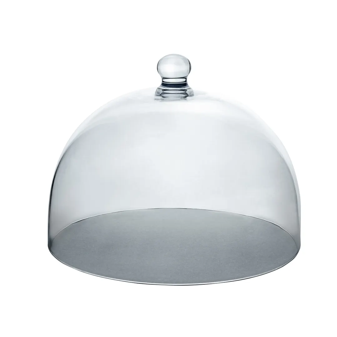 Steelite 7100DR064 Plate Cover Cloche, Clear Round Plastic, 12" x 9" Size, Sold Per Case - 8/Case