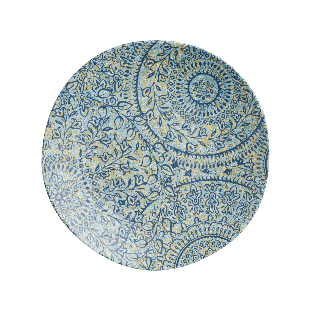 Steelite 7124TM073 Reusable Plastic Plate, 6.5" Round Azure Melamine Dinnerware - 1 Dozen