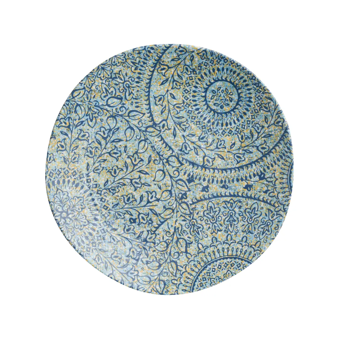 Steelite 7124TM075 11" Round Melamine Plate, Azure Solano, Plastic Dinnerware - 1 Dozen