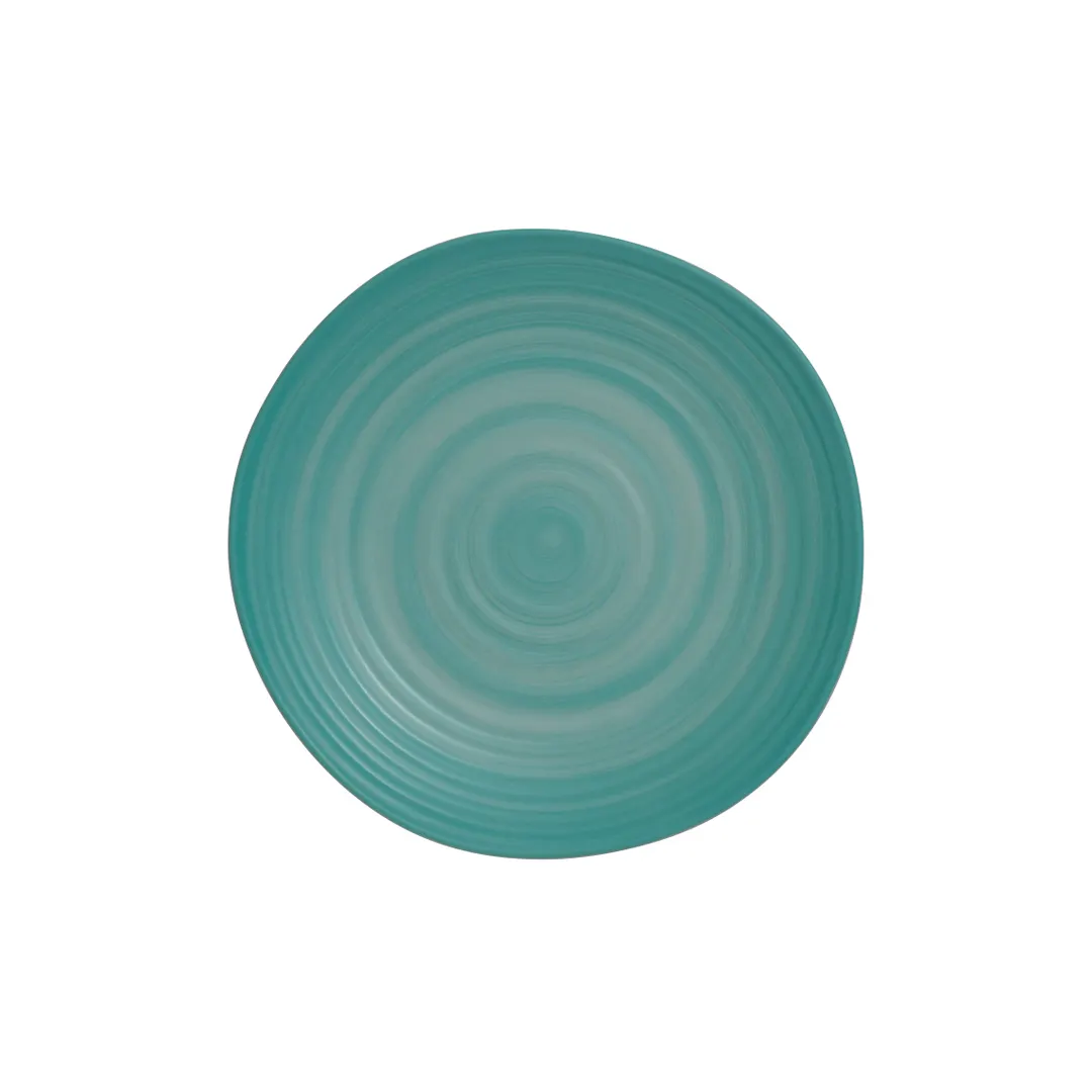 Steelite 7126TM073 - 6.5" Turquoise Round Melamine Plate, Dishwasher Safe - 24/Case