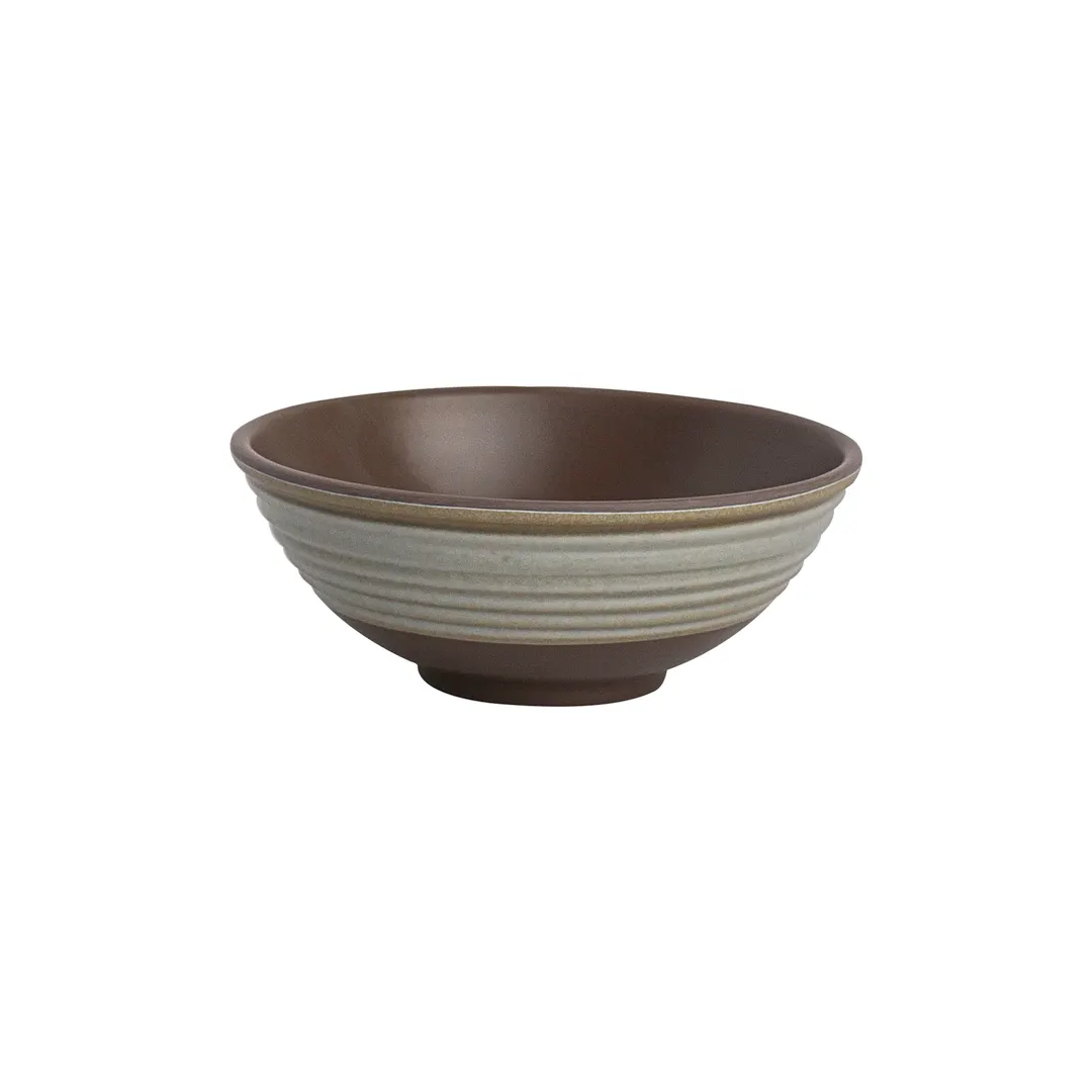 Steelite 7178TM704 - 30.25 Oz Round Melamine Bowl, 7.0" Dia x 2.625" H, Grigio Finish, 1 Dozen