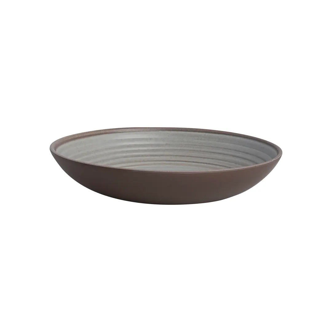 Steelite 7178TM706 - 1.5 Qt Round Melamine Bowl, 9.5" Diameter x 2" Height, Grigio Finish - 6/Case