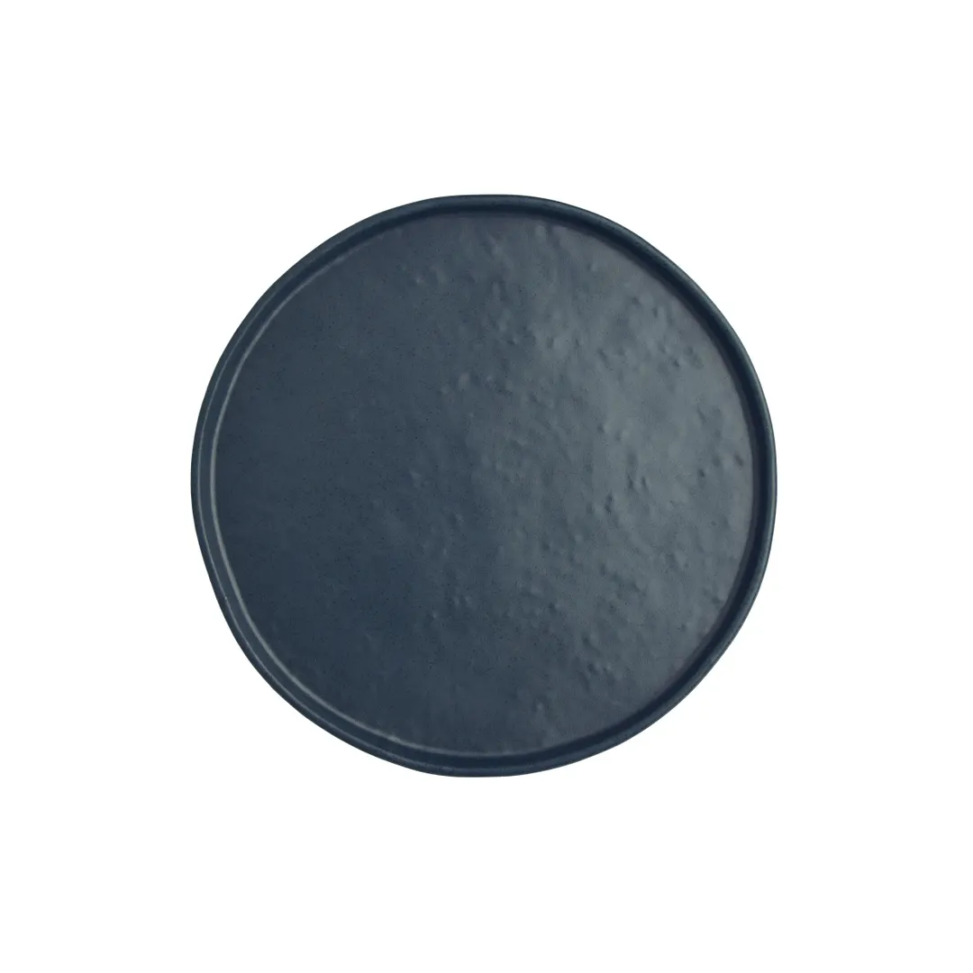 Steelite 7179TM502 Round Melamine Plate, 8.25" Diameter, 0.75" Depth, Blue, Casual Design - 1 Dozen