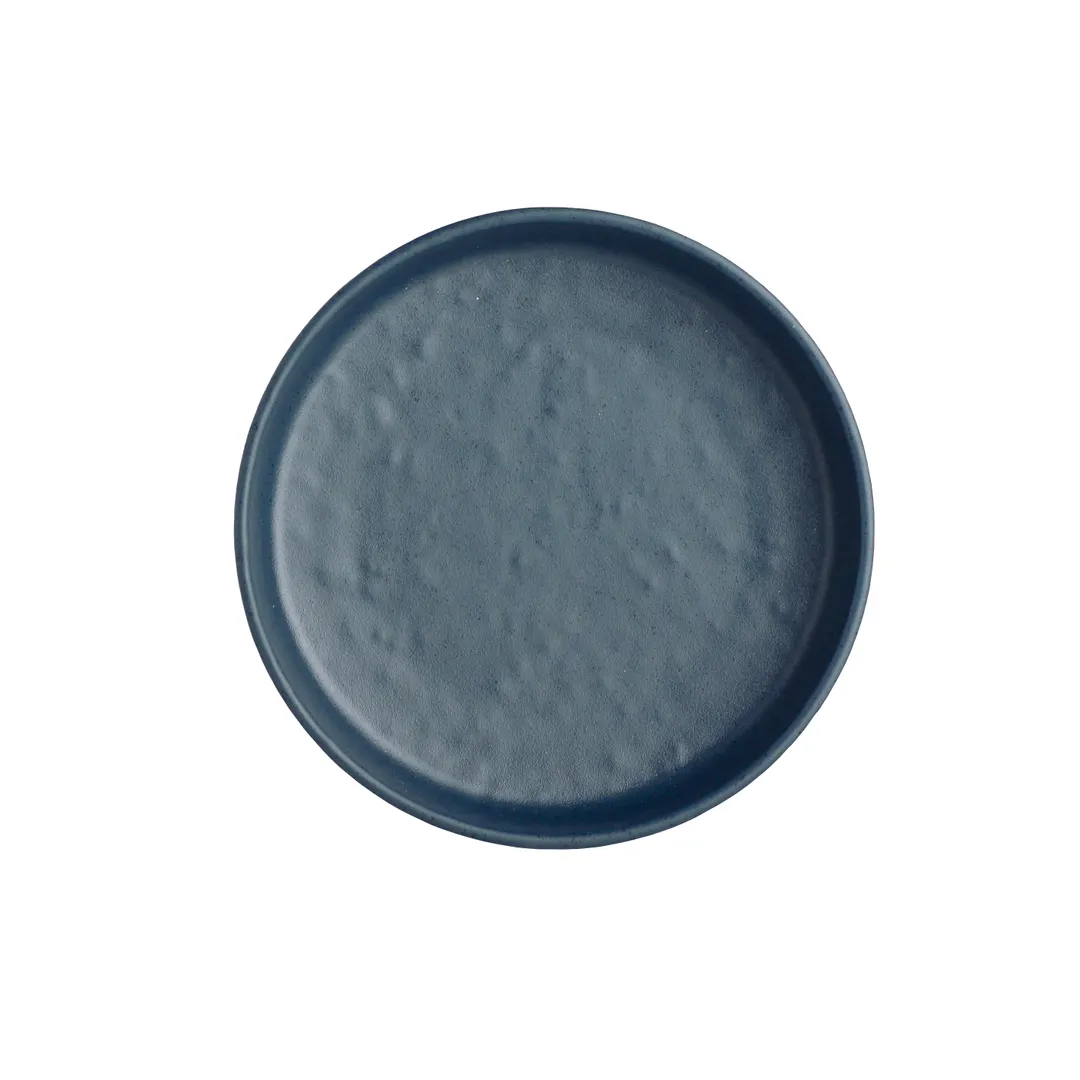 Steelite 7179TM504 Plastic Plate, Round 4.875" x 1.0" Melamine, Blues, Contemporary - 1 Dozen