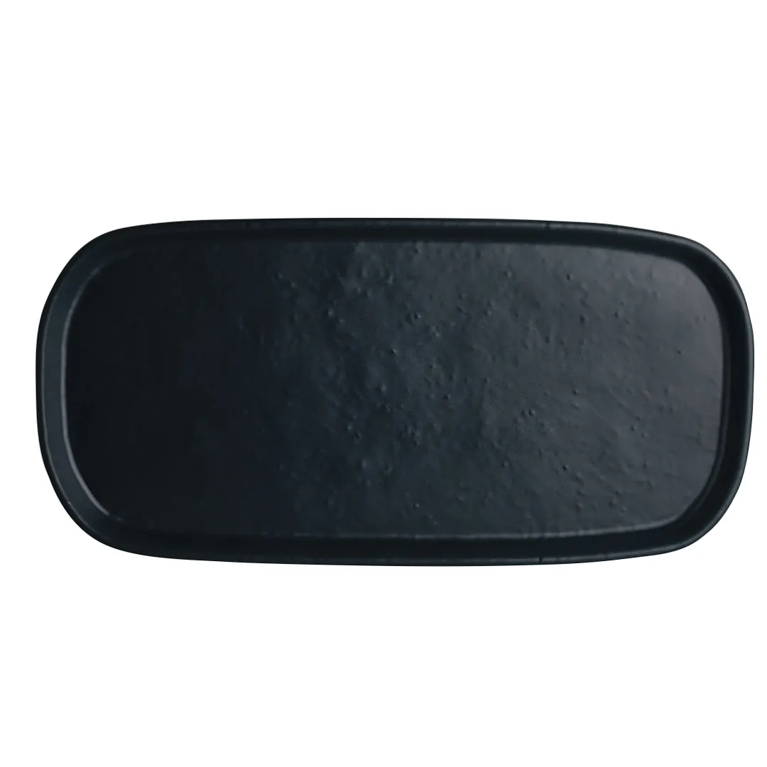 Steelite 7179TM521 Serving Tray, Oblong Melamine 14.5" x 7" x 1", Blues Finish - 6/Case