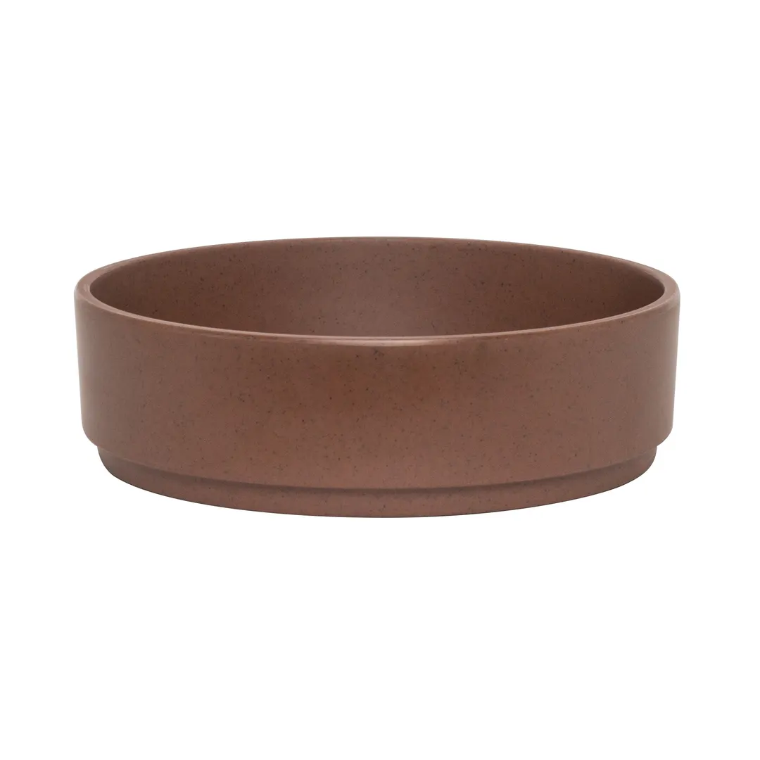 Steelite 7180TM500 - Stackable Round Melamine Bowl, 6.25" x 1.875" (20 Oz / 3/4 Qt) Brown - 6/Case