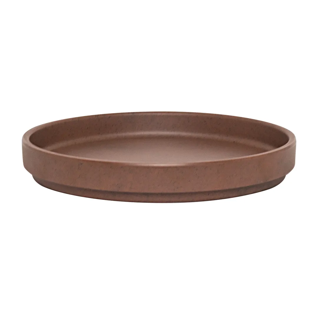 Steelite 7180TM501 - 6.25" x 0.875" Round Melamine Plate Brown Stackable Plastic Dinnerware 6/Case