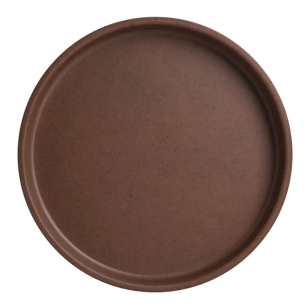 Steelite 7180TM501 - 6.25" x 0.875" Round Melamine Plate Brown Stackable Plastic Dinnerware 6/Case