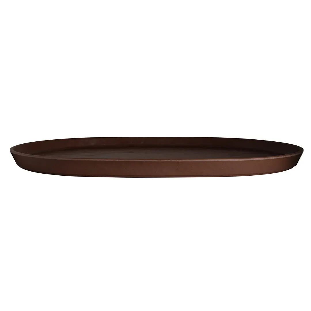Steelite 7180TM520 Oval Display Tray, 17" x 11.75" x 1" Melamine, Brown, Design - 1 Dozen