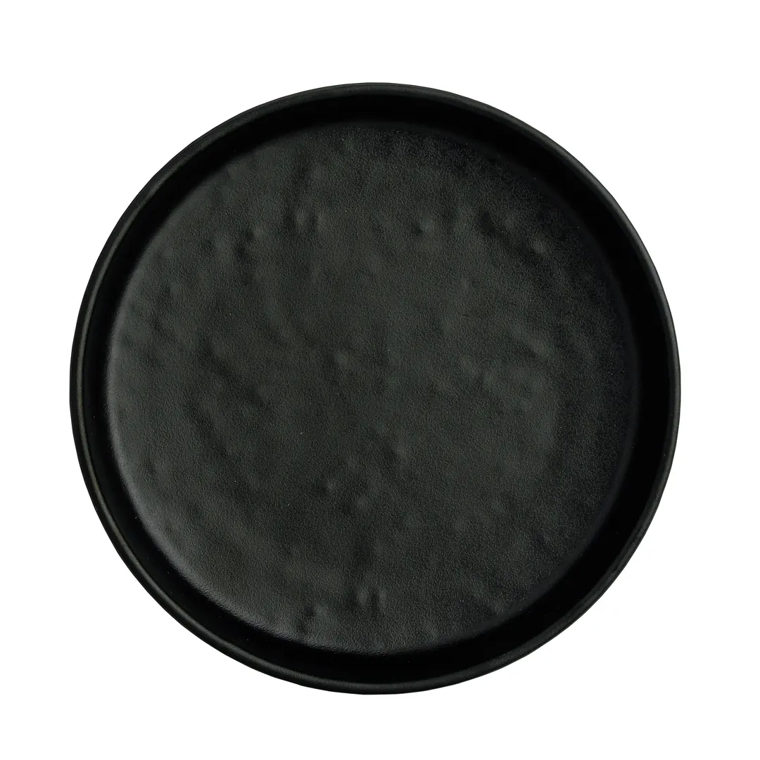 Steelite 7181TM504 Round Melamine Plate, 4.875" X 1.0" Black, Contemporary Casual Design - 1 Dozen