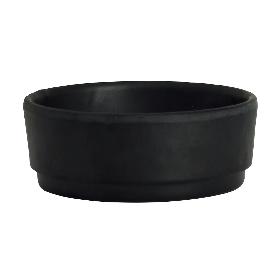 Steelite 7181TM511 - Round 2‑Ounce Melamine Sauce Dish, Black, 2.875" x 1.25" Contemporary - 1 Dozen