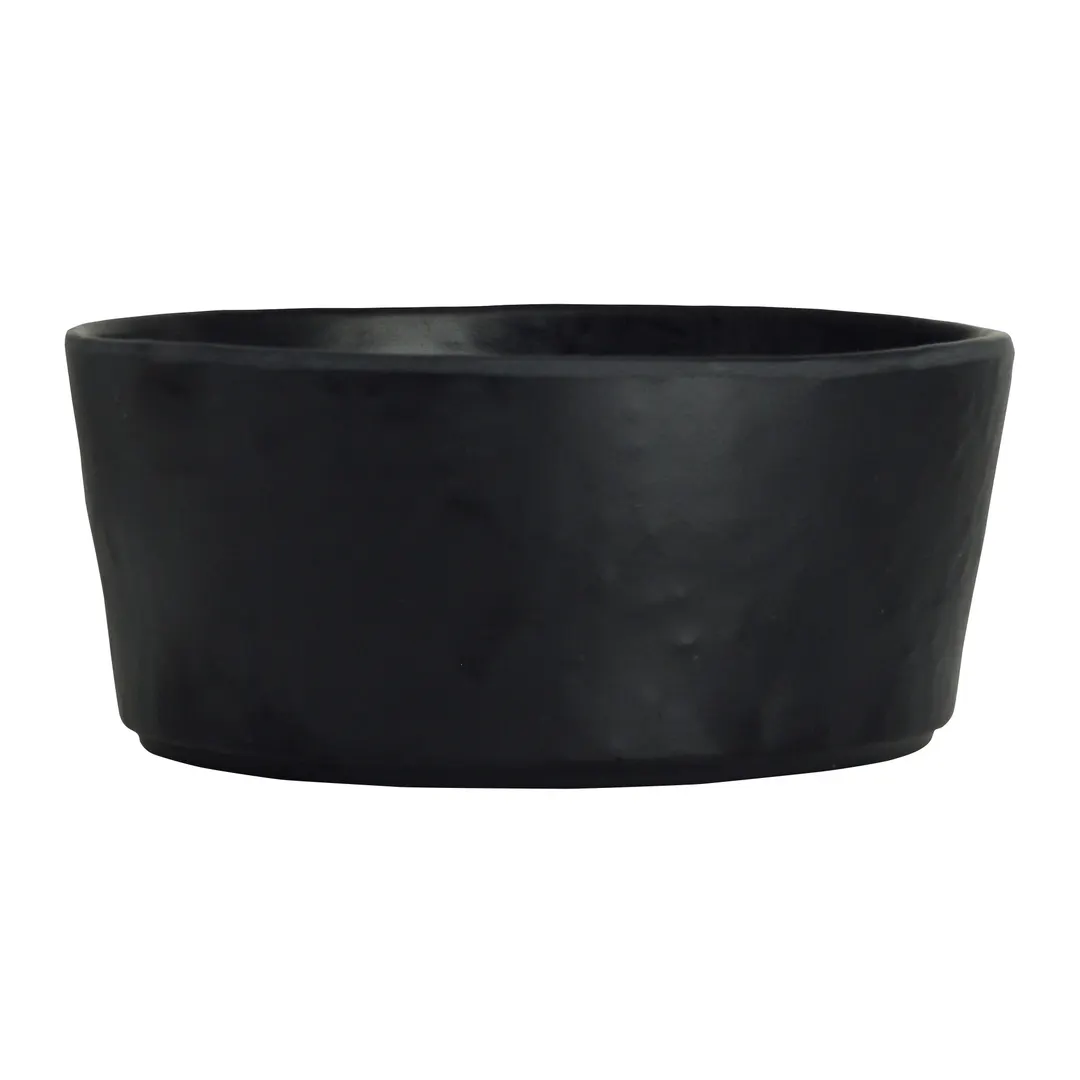 Steelite 7181TM518 - 17.5 oz (0.75 Qt) Round Melamine Bowl, 5.5" x 2.5", Black, 1 Dozen