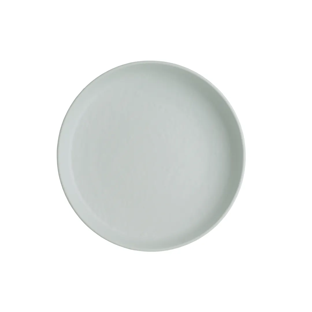 Steelite 7182TM506 - 8.0" x 1.625" Round White Melamine Reusable Plastic Plate - 1 Dozen
