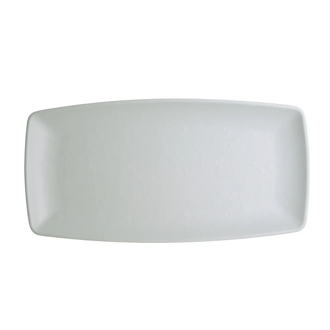 Steelite 7182TM509 Melamine Rectangle Plate, 13" X 6.5" X 1.375", White, Contemporary - 1 Dozen