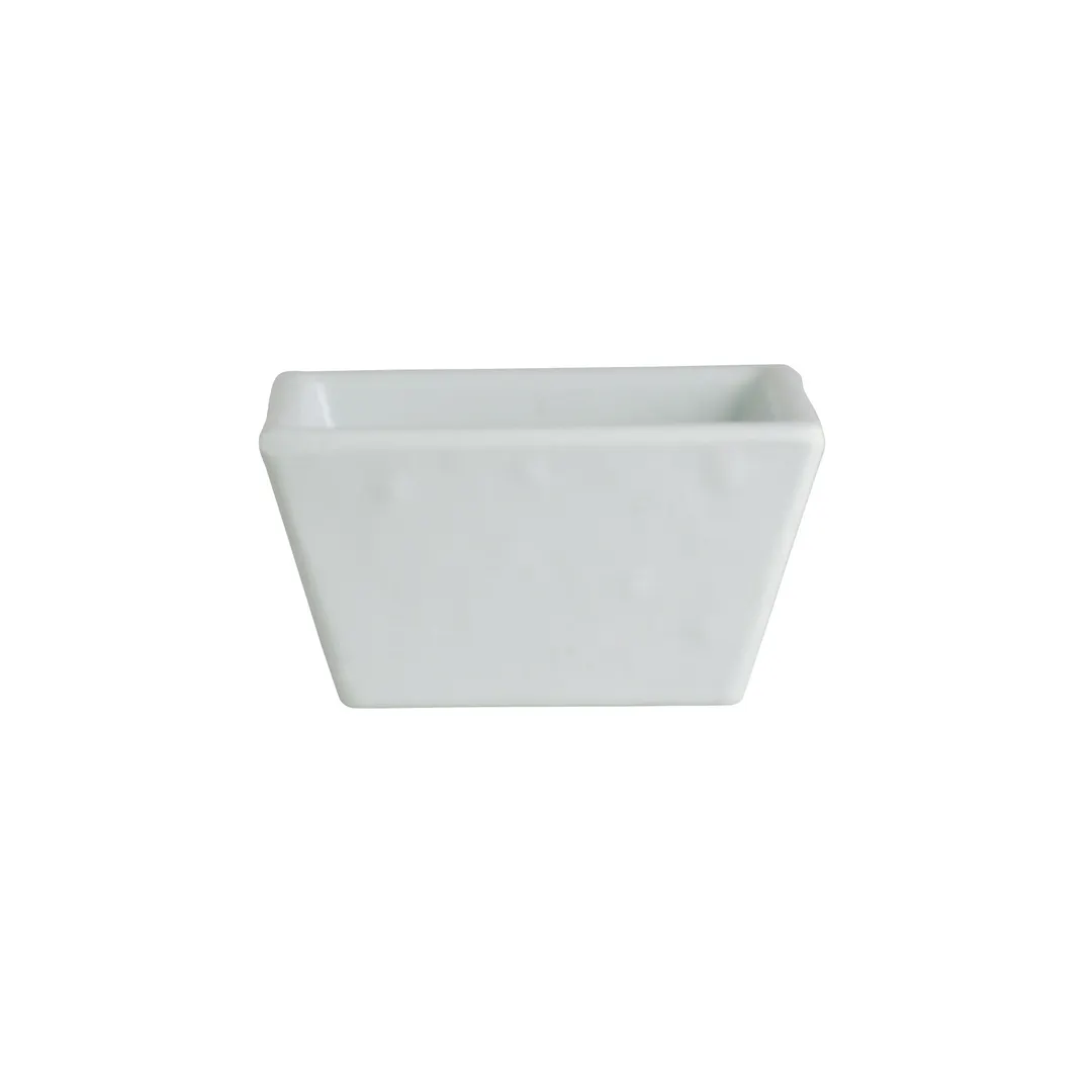Steelite 7182TM513 Square Sauce Dish, 1 oz, 2.25" x 2.25" x 1.125" White Melamine - 1 Dozen