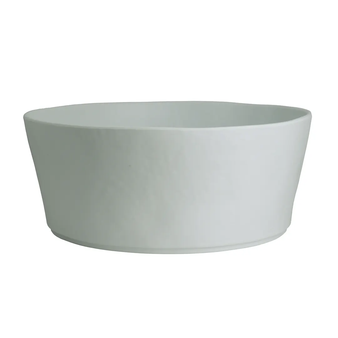 Steelite 7182TM519 - 3.5 Qt (96‑127 oz) Round Melamine Bowl, White, 9.5" Diameter, Modern - 6/Case