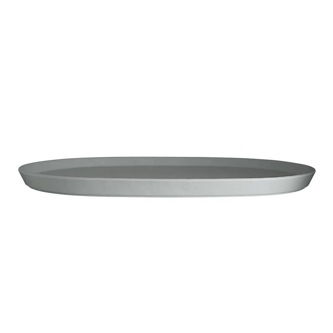 Steelite 7182TM520 Oval Tray, 17" x 11.75" x 1" White Melamine, Contemporary Casual - 1 Dozen