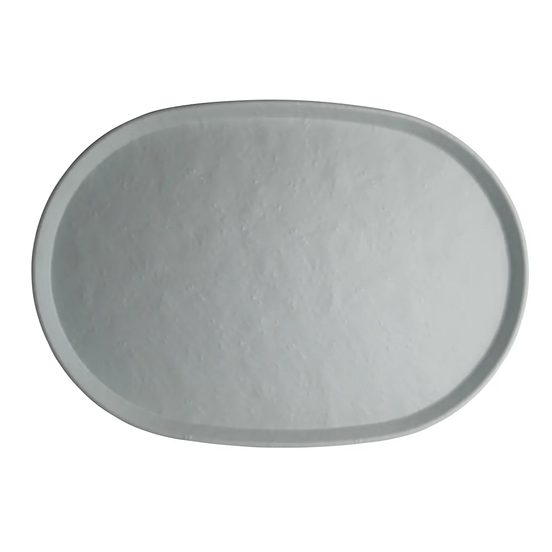 Steelite 7182TM520 Oval Tray, 17" x 11.75" x 1" White Melamine, Contemporary Casual - 1 Dozen