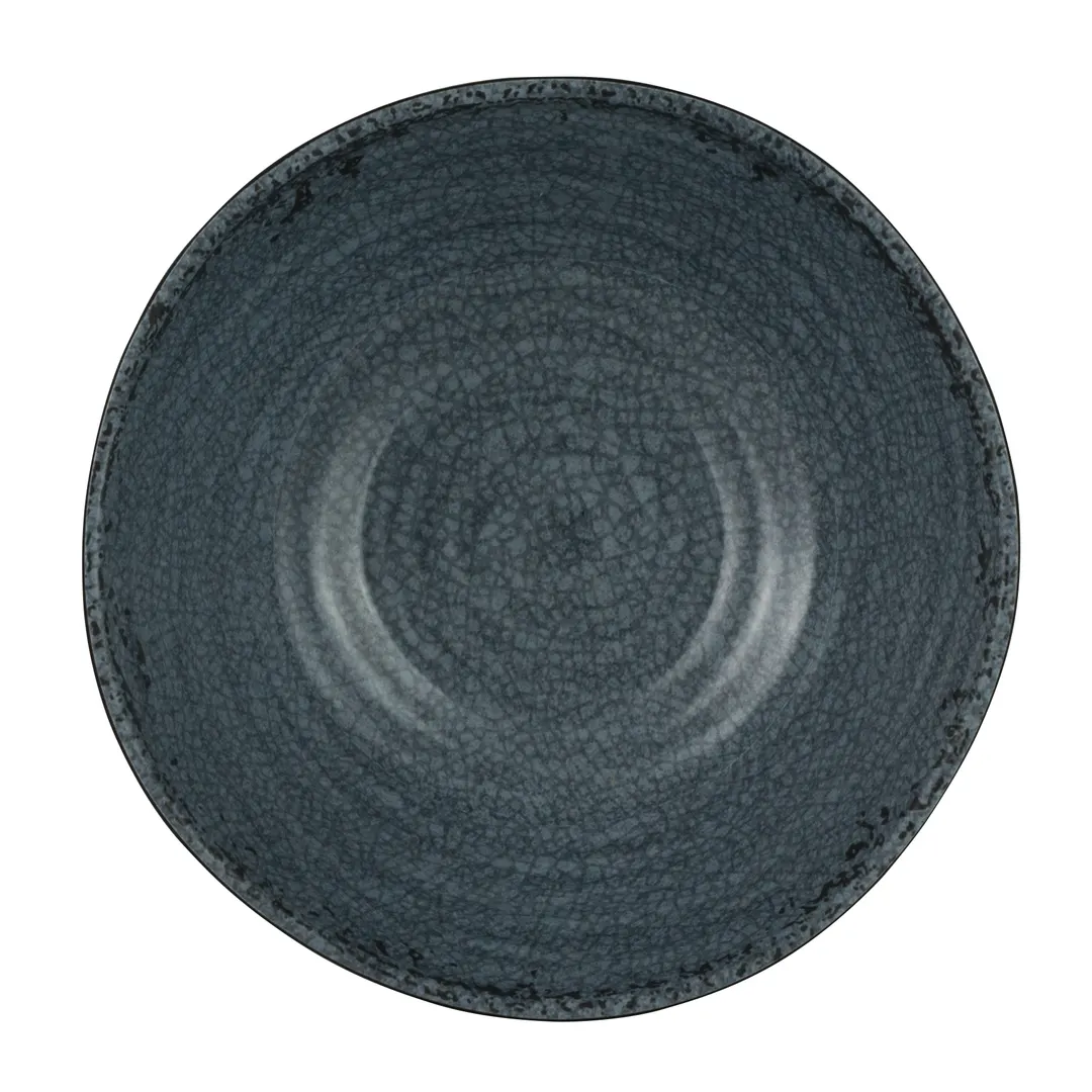 Steelite 7184TM070 - 12.75 oz 0.4qt Round Melamine Bowl 5.5" x 2.125" Pompeii Slate Design - 1 Dozen