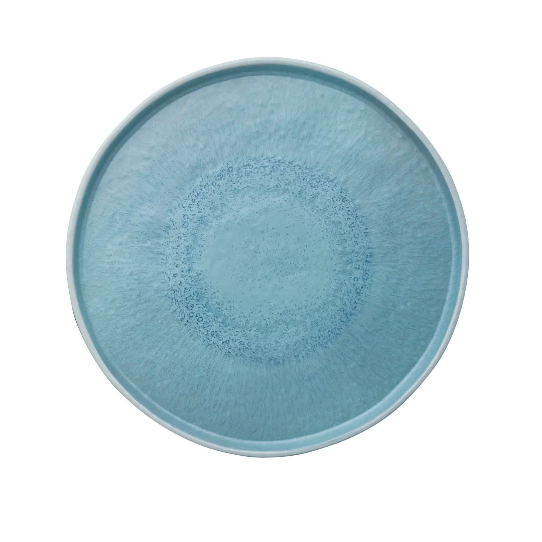 Steelite 7186TM504 - Round Melamine Plate, 4.875" x 1.0" , Blue Lagoon, Contemporary - 1 Dozen