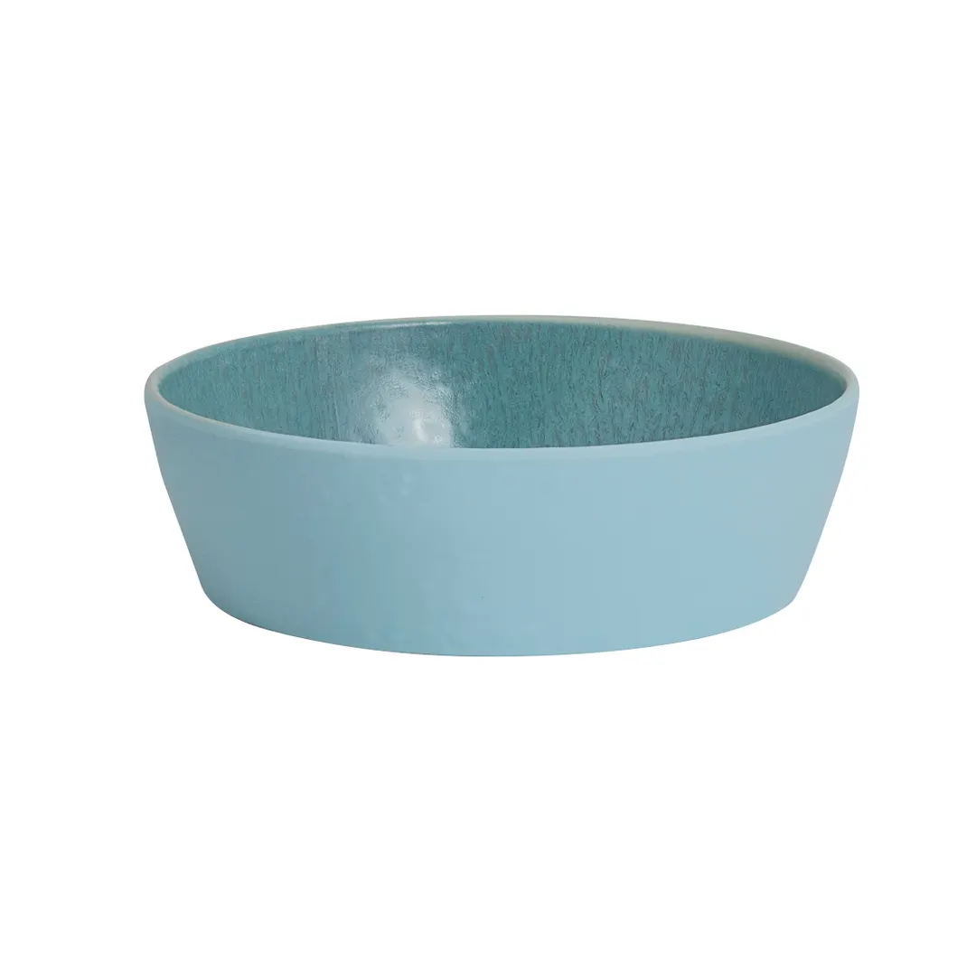 Steelite 7186TM517 Round Melamine Bowl, 16.5 oz (7" x 2"), Blue Lagoon, Casual Style - 1 Dozen