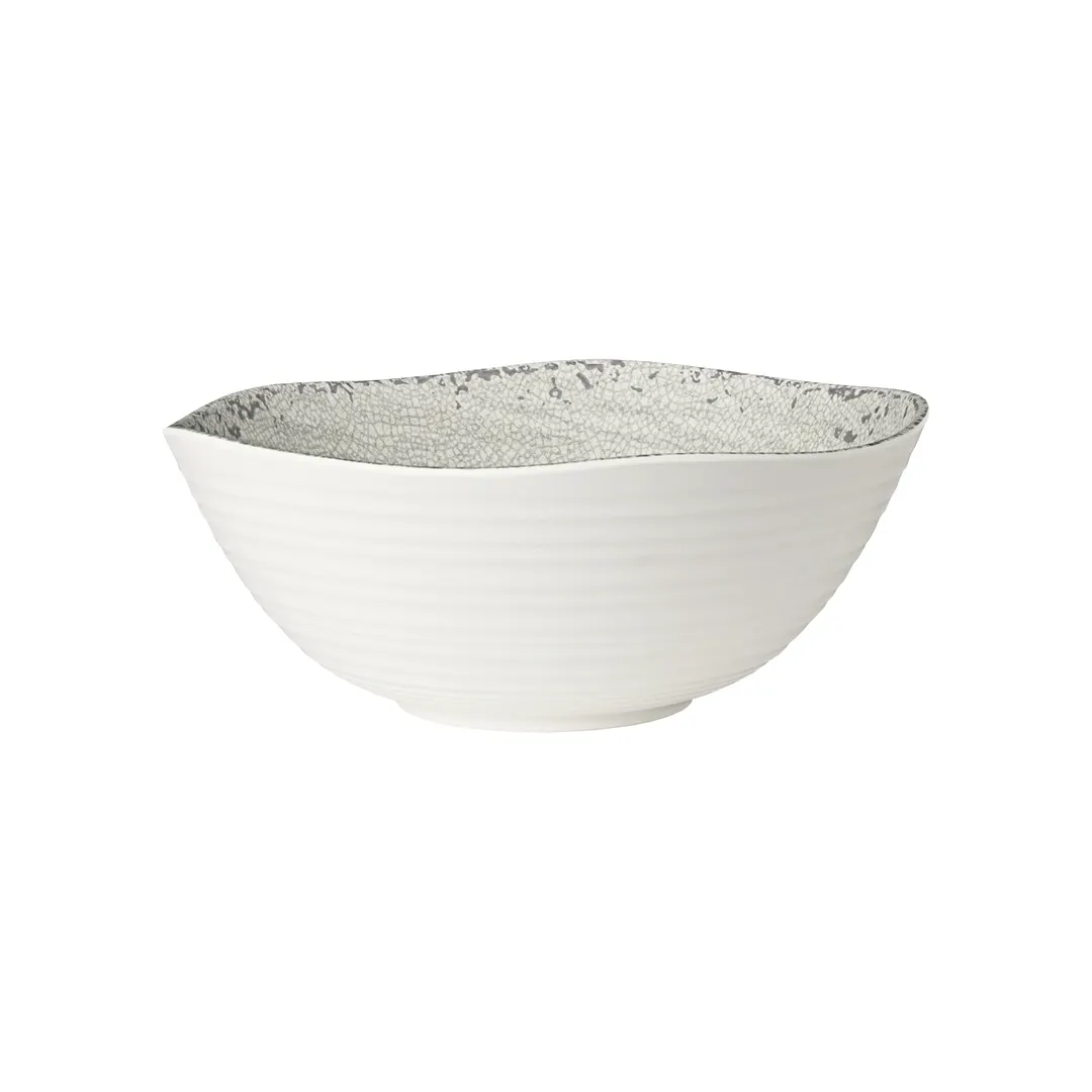 Steelite 7194TM040 - Round Melamine Bowl, 2.375 Qt Capacity, Gray, 9.625" Dia x 3.75" H - 1 Dozen