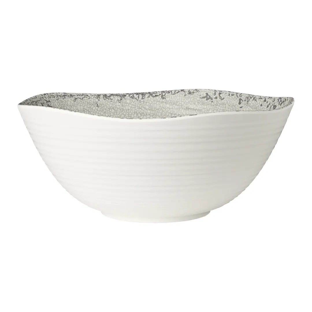 Steelite 7194TM044 - Large Black Melamine Round Bowl, 2-Gal (8 Qt) 14" x 5.875" - 4/Case