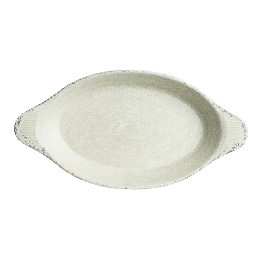 Steelite 7194TM077 - Oval Melamine Bowl, 15 oz, 9.6" x 5" x 2", Pompeii Stone Finish, 6/Case
