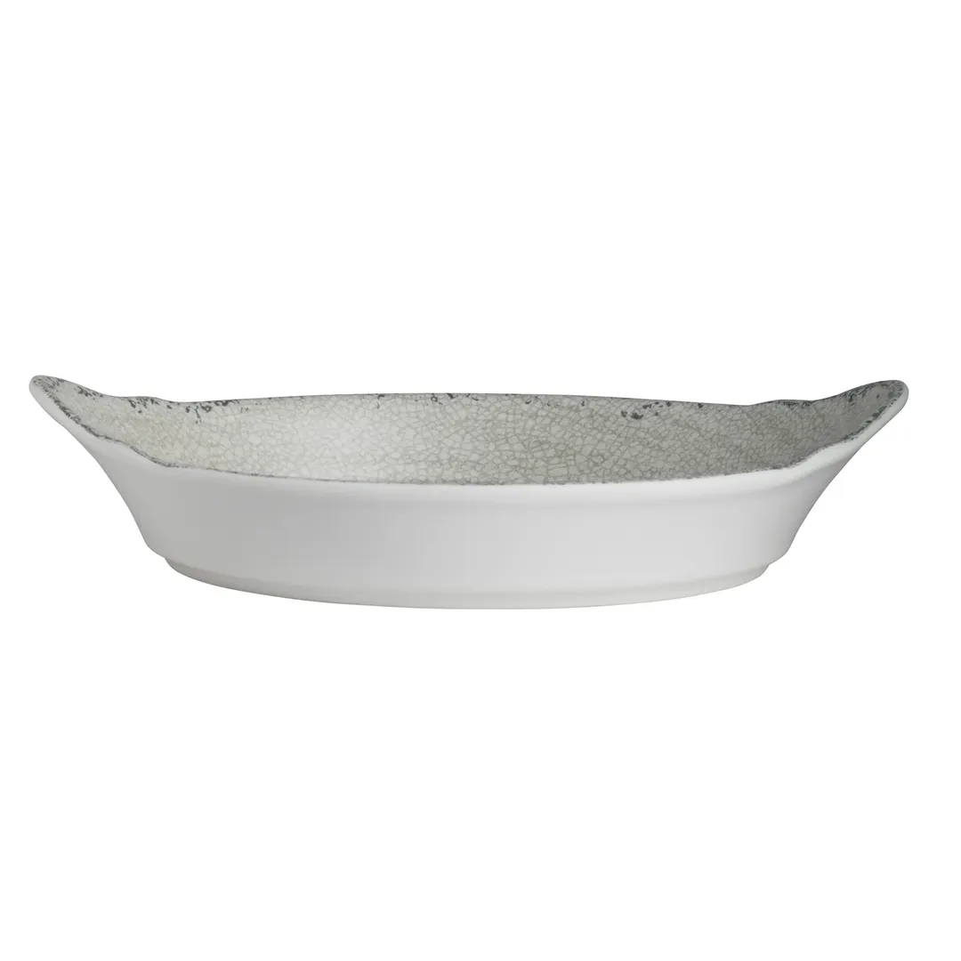 Steelite 7194TM079 - Oval Eared Melamine Bowl, 27 Oz, 11.5" x 6.625" x 2.75", Pattern Finish, 6/Case