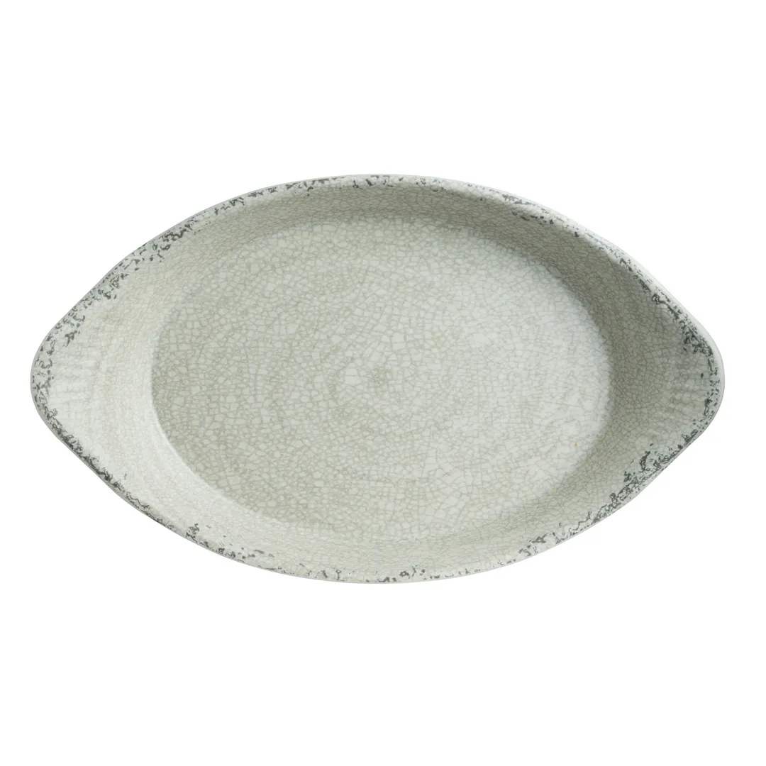 Steelite 7194TM080 - Oval Melamine Bowl, 1.25 Qt (13" x 7.875" x 2.875"), Design Pattern - 4/Case