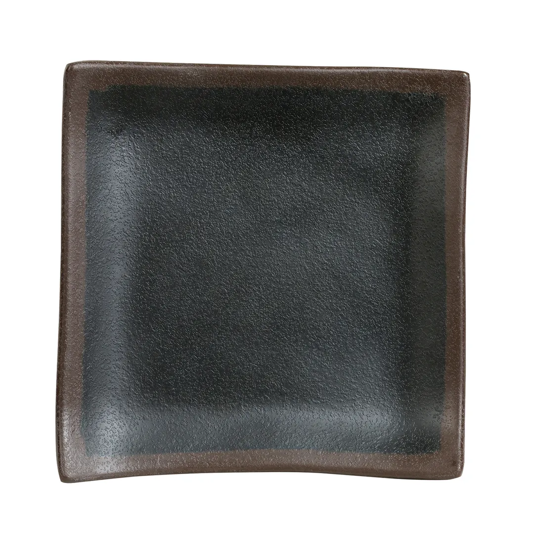 Steelite 7199TM009 Square Melamine Plate, Greystone Gray, 5.625" x 5.625" x 0.75", - 1 Dozen