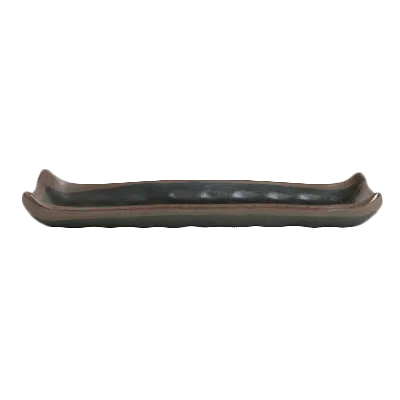 Steelite 7199TM011 - Greystone Melamine Plate 11.125" x 5.875" x 0.875", 10-11" Size - 1 Dozen