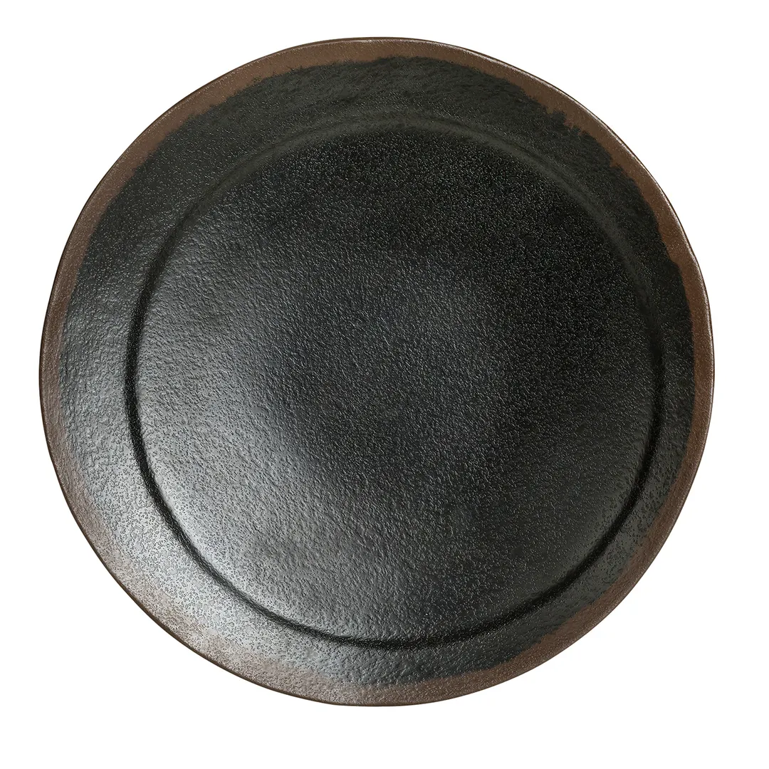 Steelite 7199TM013 - 8" Round Reusable Melamine Plate, Greystone Gray Finish - 1 Dozen