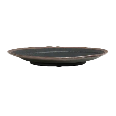 Steelite 7199TM014 - 9.25" Greystone Round Melamine Plate Reusable Gray Finish - 1 Dozen