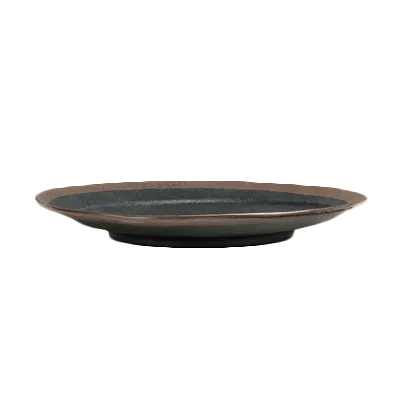 Steelite 7199TM015 Reusable Plastic Dinner Plate, 10.25" Round Melamine, Greystone Gray - 1 Dozen