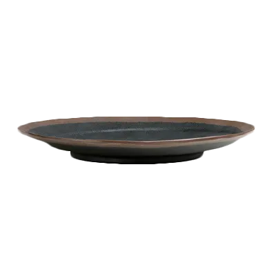 Steelite 7199TM016 Round Melamine Plate, 11" Greystone Gray, 10-11" Diameter - 1 Dozen