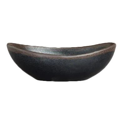 Steelite 7199TM019 - Oval Melamine Bowl, 10 oz 0.31 qt, 6.5" x 4.0" x 2.25", Greystone Gray - 1 Dozen