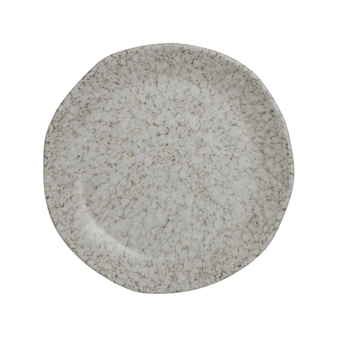 Steelite 7220TM711 - 8" Round White Melamine Salad Plate, Stoneware, Dishwasher Safe - 6/Case