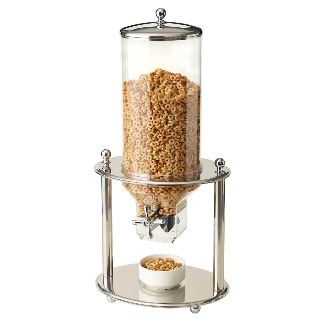 Steelite 7345MW116 Countertop Cereal Dispenser, 11 L (3 gal), 9.75" × 31" Stainless Steel Base