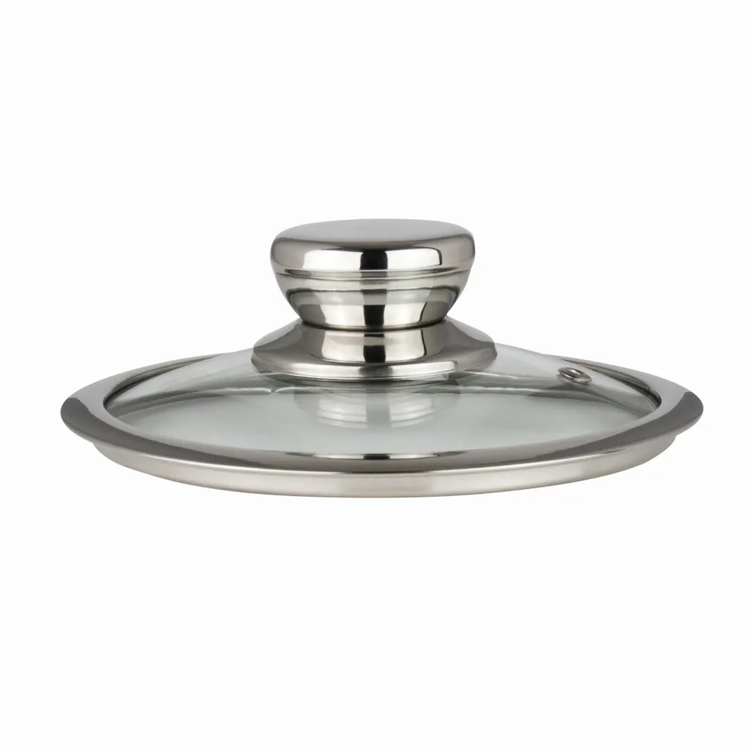 Steelite 7347MW119 - Stainless Steel Round Lid With Handle, 6.875" x 2.25" (5-7"), Metal - 1 Dozen