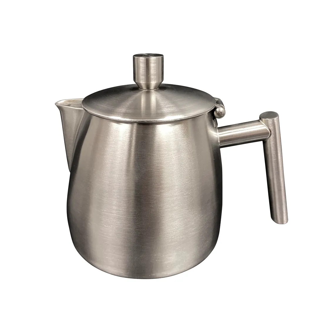 Steelite 7347MW148 - 17‑oz Stainless Steel Coffee Pot/Teapot With Lid, Royce Finish - 1 Dozen