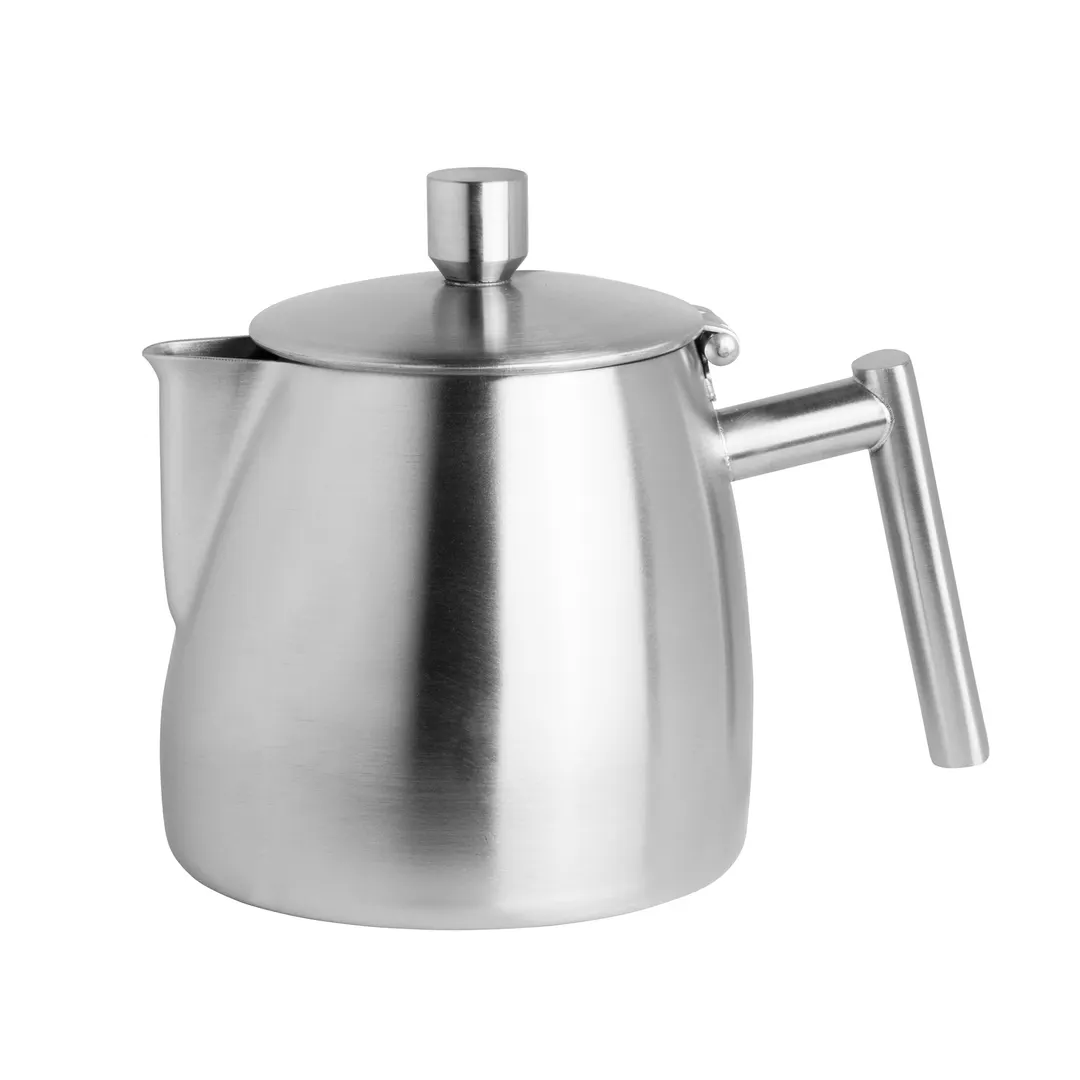 Steelite 7347MW148 - 17‑oz Stainless Steel Coffee Pot/Teapot With Lid, Royce Finish - 1 Dozen