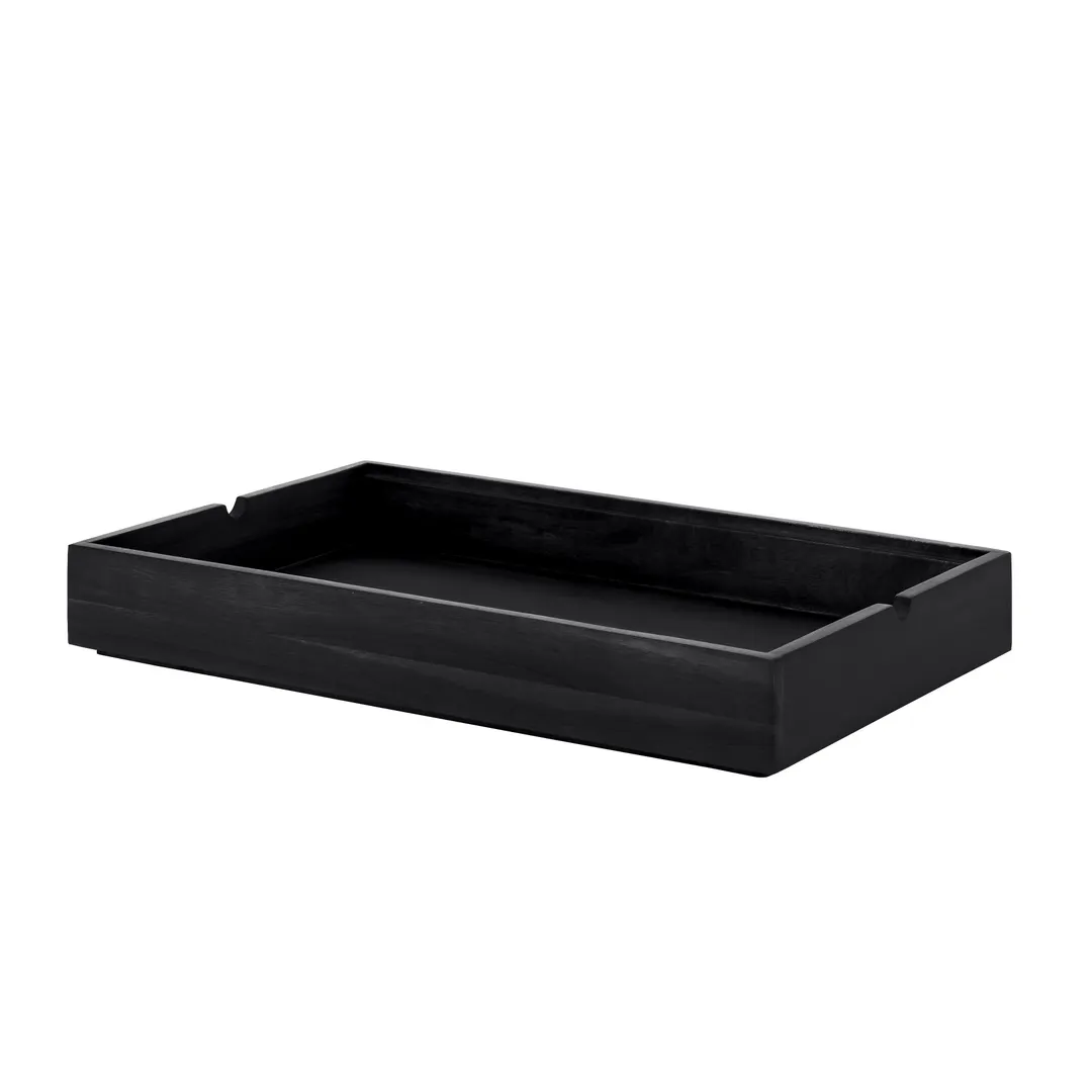Steelite 7368MW500 - Onyx Wood Rect Crate, 21.875" x 13.75" x 3.0", Pivot, GASTRONORM Box - 1/Case