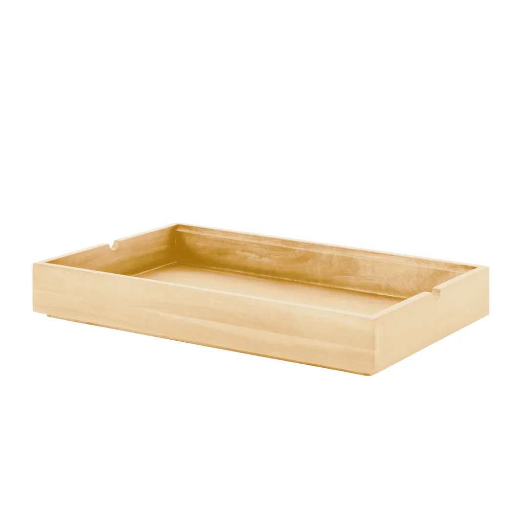 Steelite 7369MW500 Rect Wooden Crate, Blonde, 21.875"x13.75"x3", Pivot, Gastronorm 1/1 Box - 1/Case