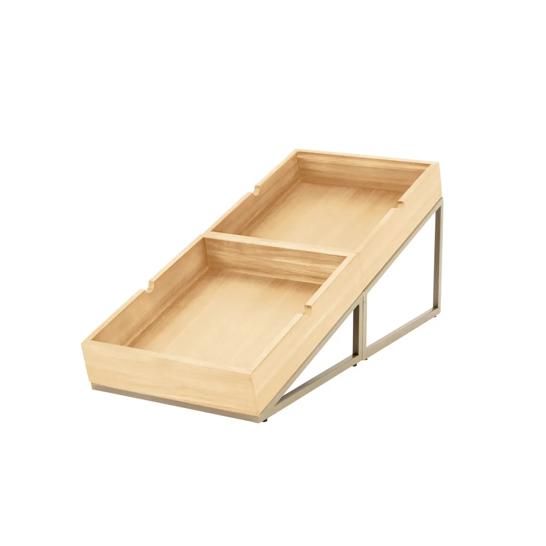 Steelite 7369MW501 - GASTRONORM 1/2 Box Wood Crate Blonde Pivot 11.5" x 13.875" x 3.0", Wash - 1/Case