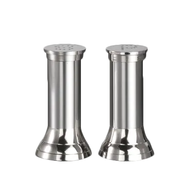 Steelite 7600CV001 - Salt & Pepper Set, Mirror, 25", 1"-3" Height, Stainless Steel Top/Jar - 1 Dozen
