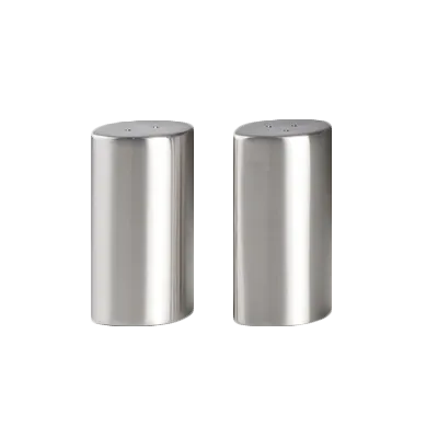 Steelite 7600CV002 Salt Pepper Shaker Set, 1.5" x 1.0" x 2.5" Stainless Steel Top & Jar, - 1 Dozen