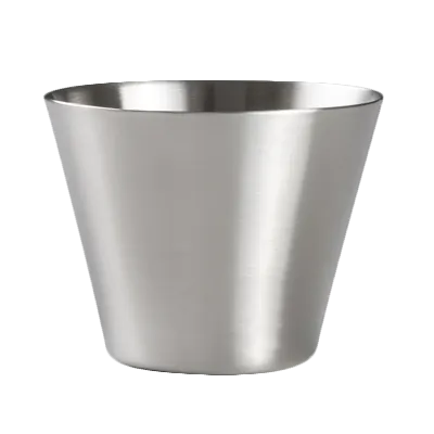 Steelite 7600CV006 - Fry Cup Satin, 12.5 oz (3.875" x 3.0") Stainless Steel Serving Basket - 1 Dozen